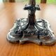 Pair candelabras in silvered bronze