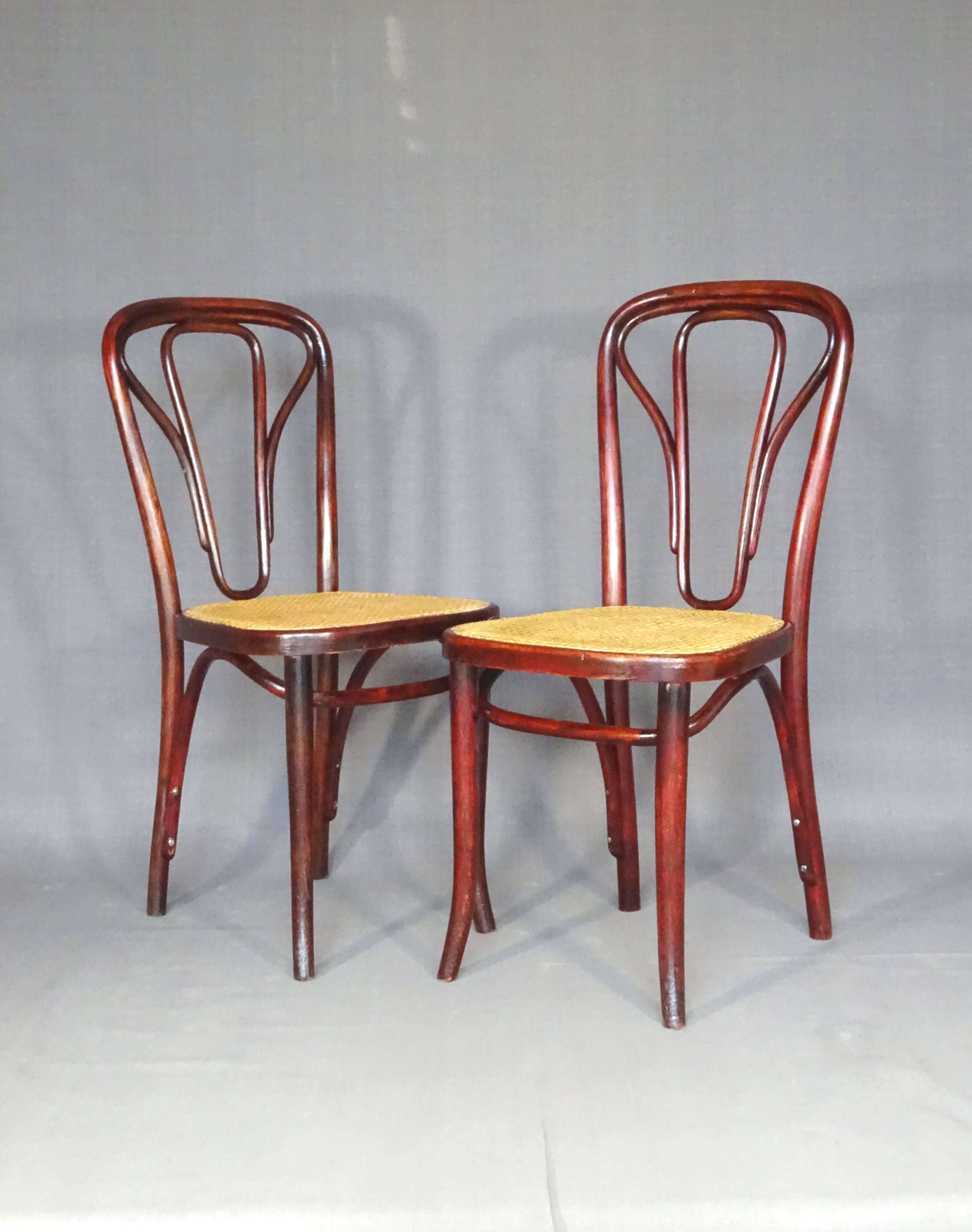 Set de 4 chaises Thonet N°623, vers 1915 état d'origine, 1915