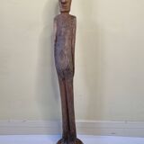 Carved wooden monoxyl tribal statue, Central Africa, 87 cm
