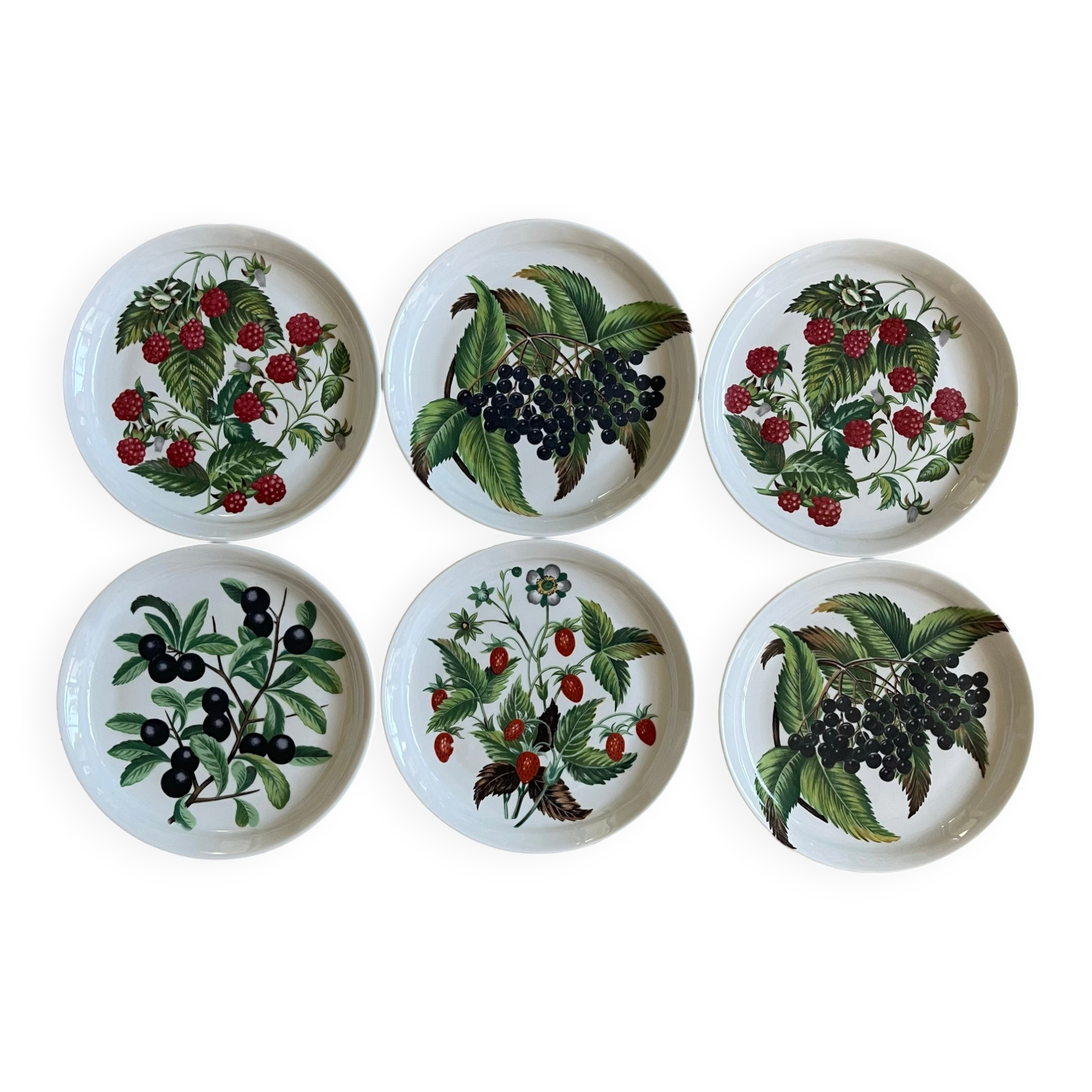 6 porcelain mignardise plates from Paris