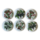 6 porcelain mignardise plates from Paris