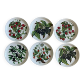 6 porcelain mignardise plates from Paris