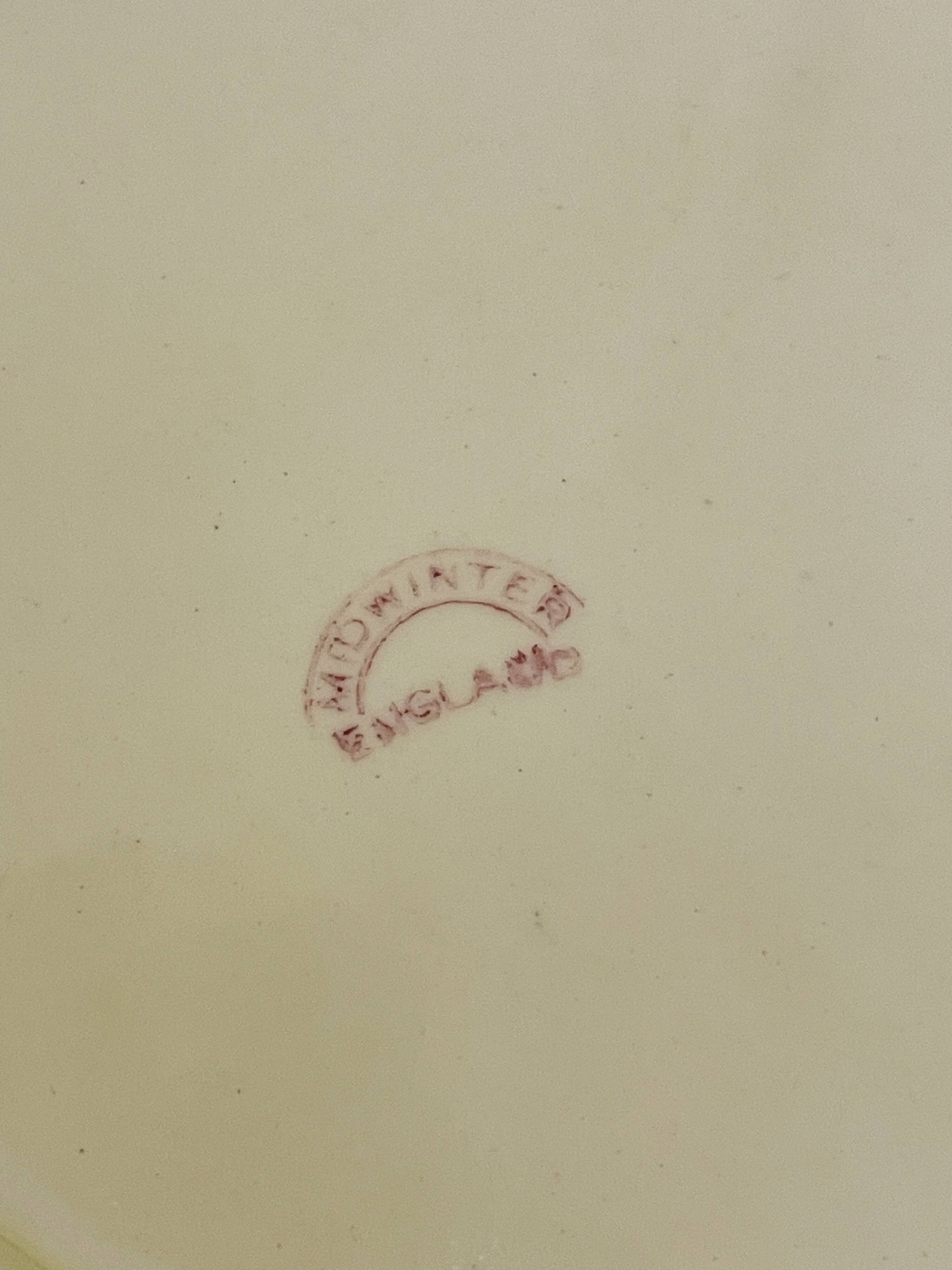 Pair of Yellow Midwinter England Majolica Dessert Plates, Cabbage Leaf