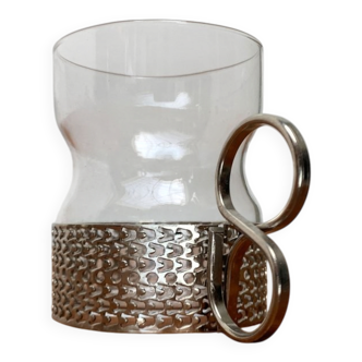Mid-century Finnish Tsaikka tea glass by Timo Sarpaneva for Iittala.