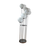 Lampadaire vintage 5 globes Mazzega en cascade