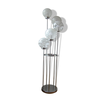Vintage floor lamp 5 Globes Mazzega cascading