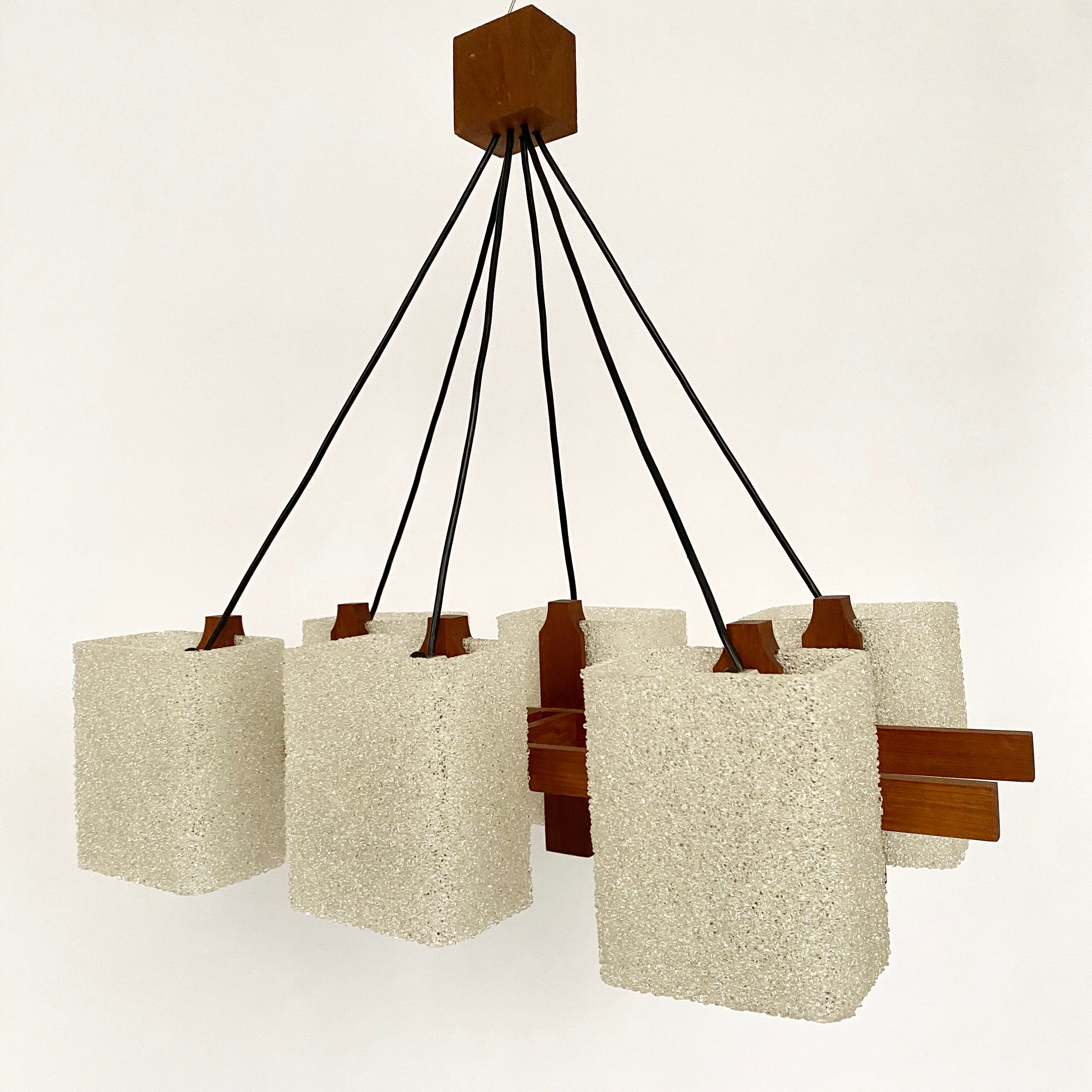 Vintage Scandinavian 70s chandelier.