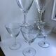 Lot de 7 verres à vin en cristal gravé années 50