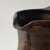 vintage red stoneware carafe vase from around 1970