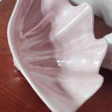 Duo of ceramic shell-shaped storage compartments