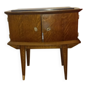 Table de chevet années 50 avec marbre