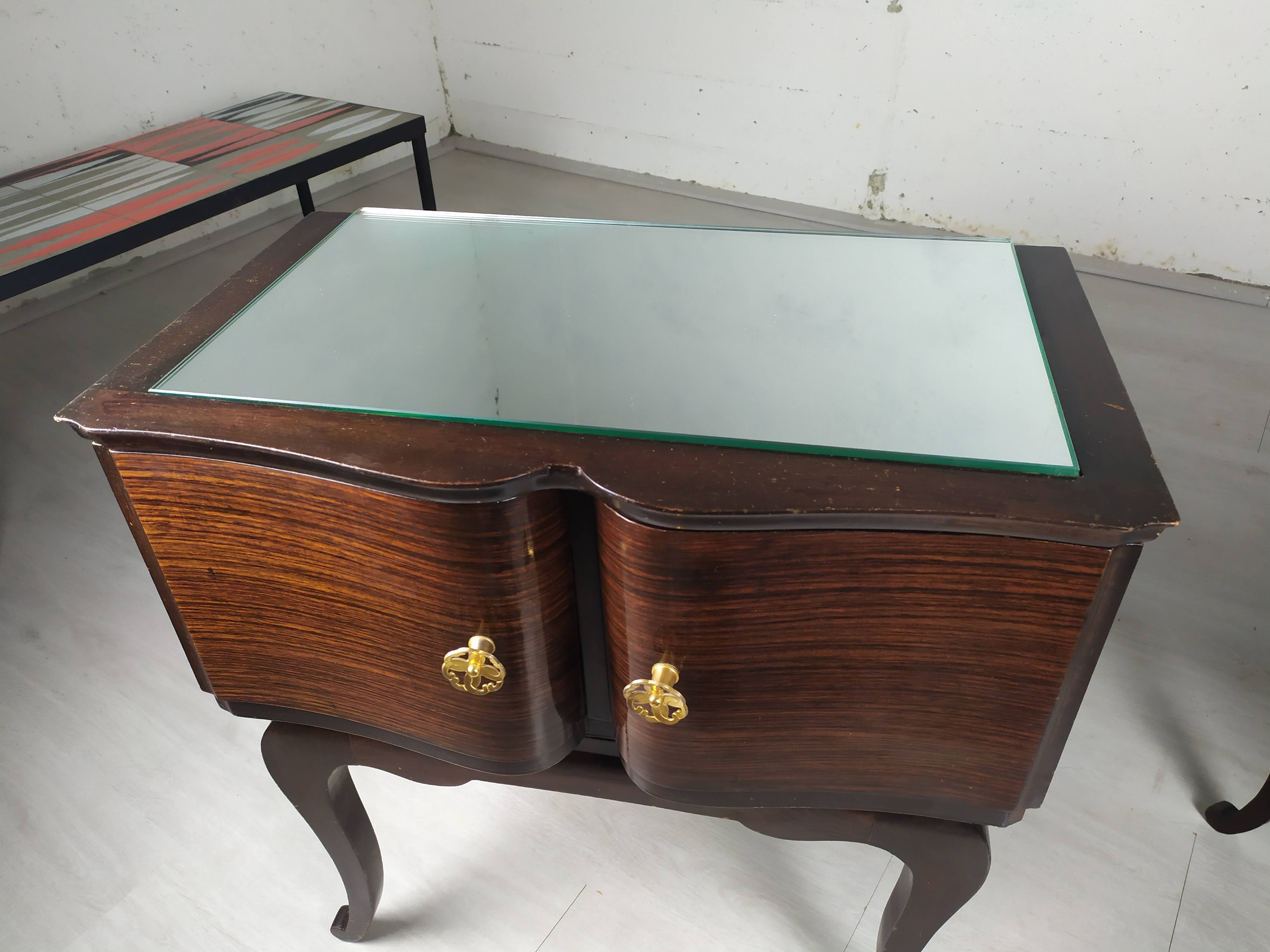 Pair of vintage bedsides