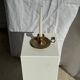 Antique gold hand candlestick with a handle fixed by 3 rivets H8 D13