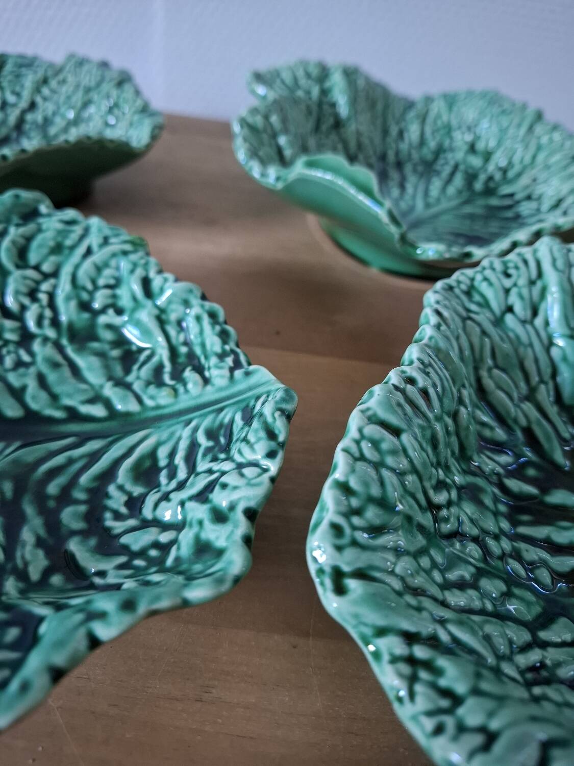 Vintage Sarreguemines slipware dishes