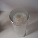 Vintage scroll vase in blown and bubbled glass