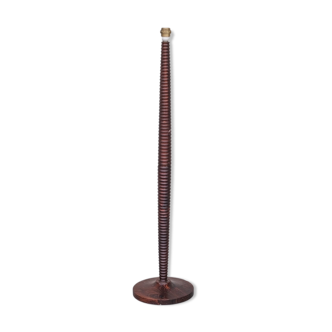 Turned wooden french mid-century floor lamp