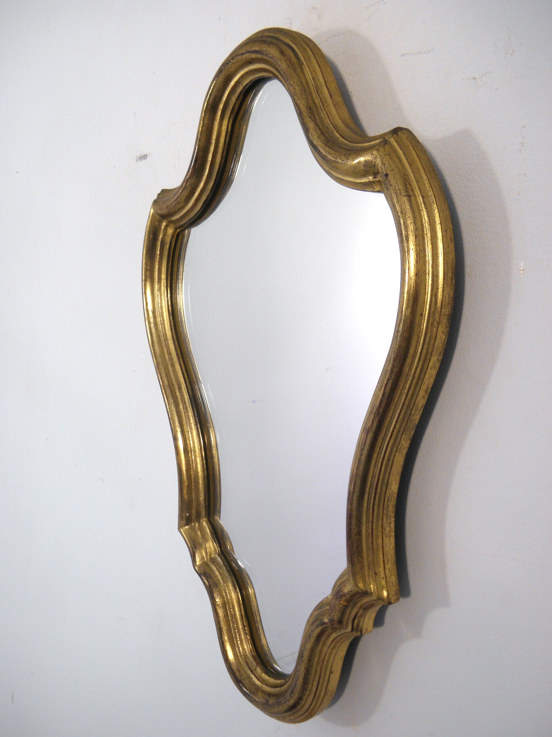 Mirror gilded wood 43 x 28 cm