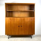 Highboard on hairpin legs, oak