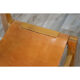 Série de 4 chaises vintage maison regain en orme et cuir 1970