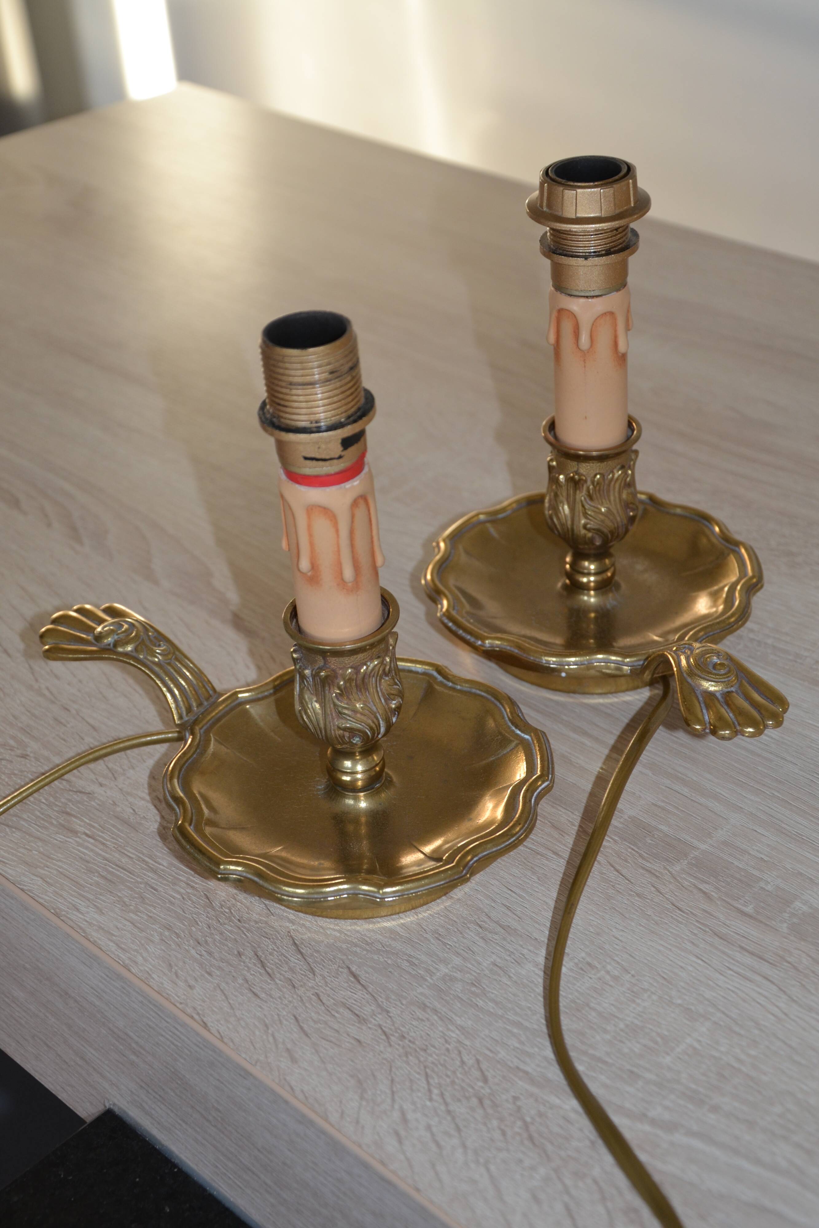 2 basement/bedside lamps in bronze