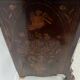 Dutch display cabinet in two parts made of marquetry wood.