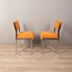 Pair of 80s vintage chairs velvet orange Italian design