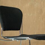 Black chair with metal frame by Perry, UK, 1990s
