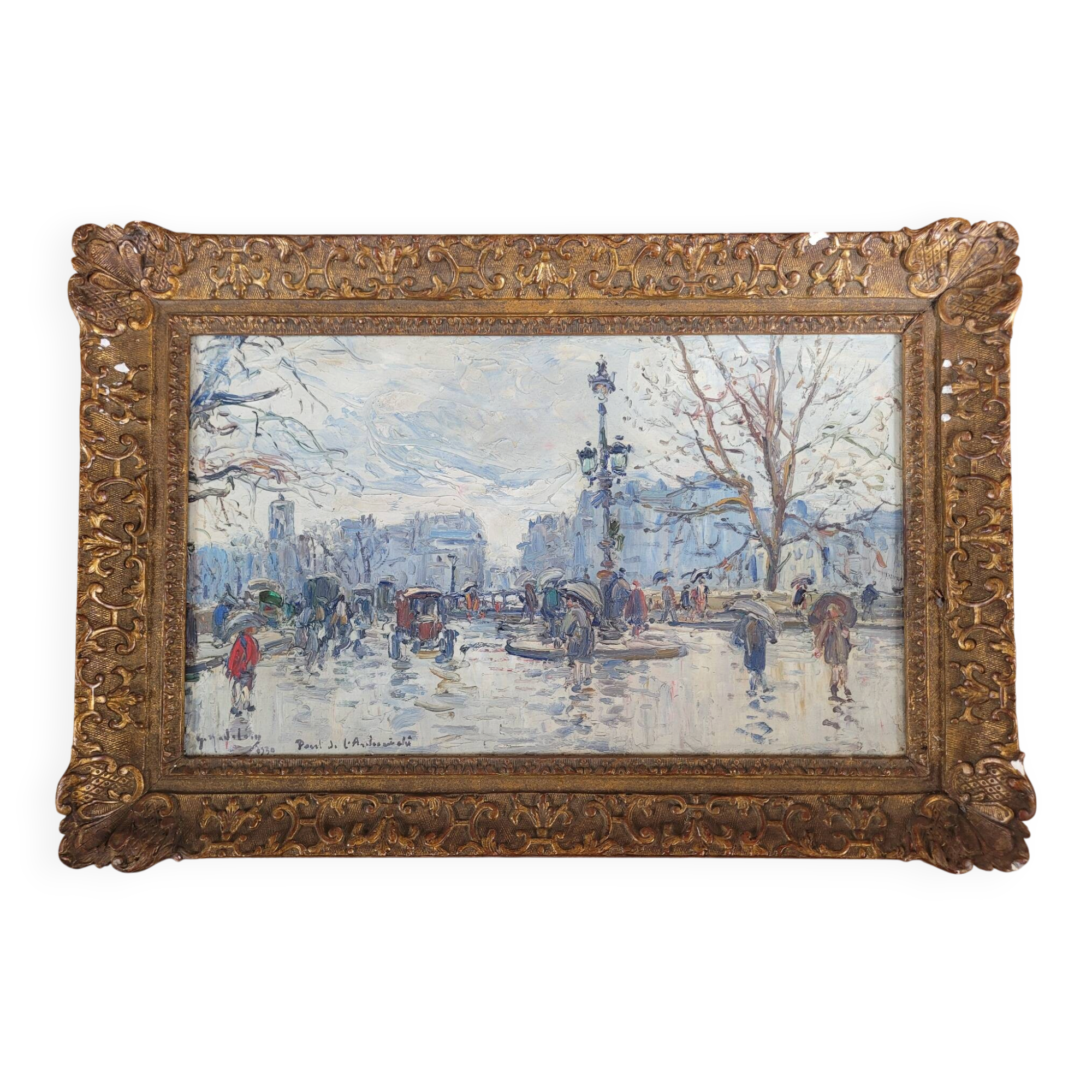 Huile originale signée et datée, Gustave Madelain (1867-1944)