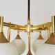 Mid Century brass Sputnik chandelier by Kaiser Leuchten