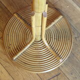 Portemanteau perroquet vintage en osier