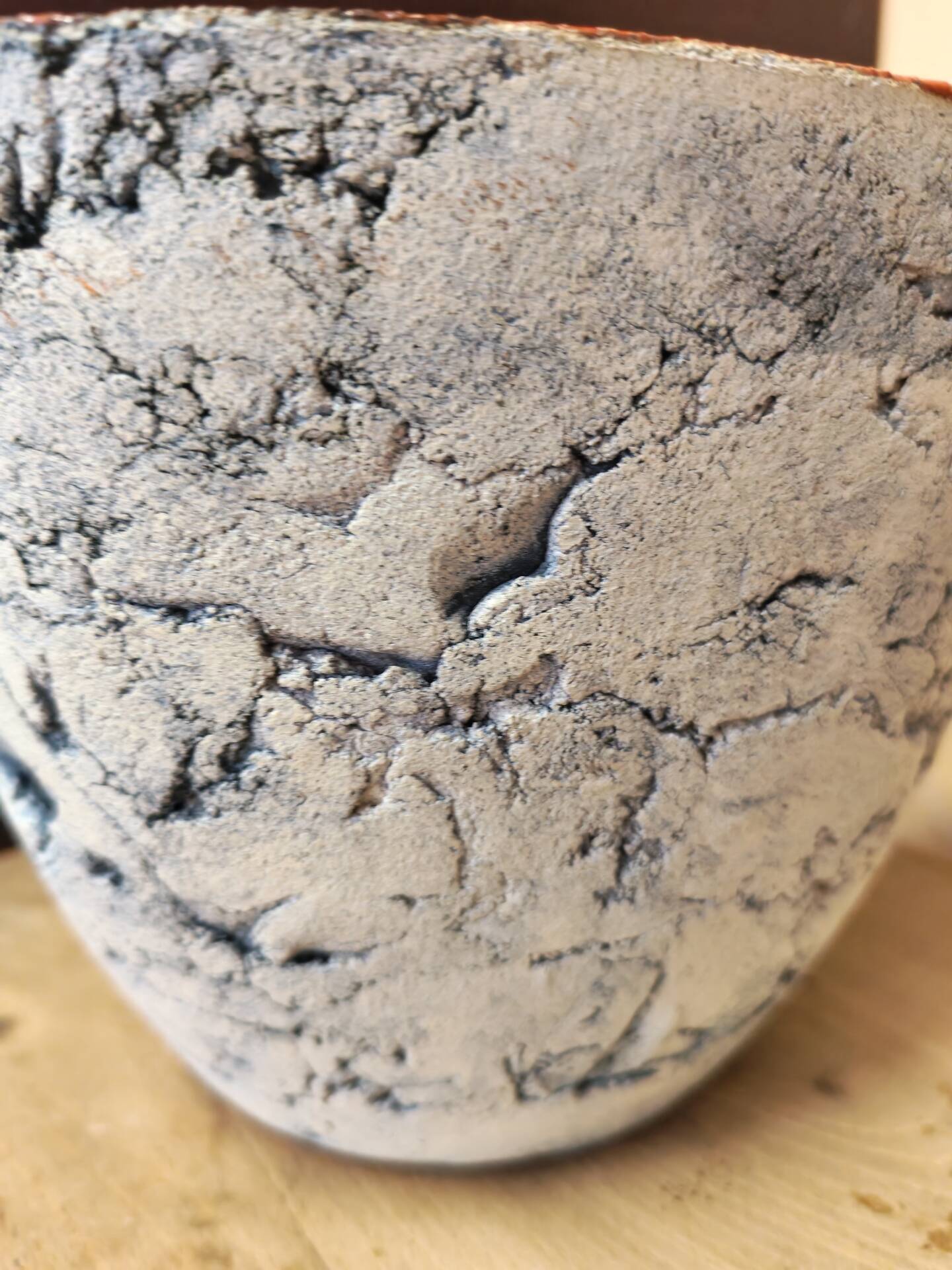 Brutalist terracotta plant pot