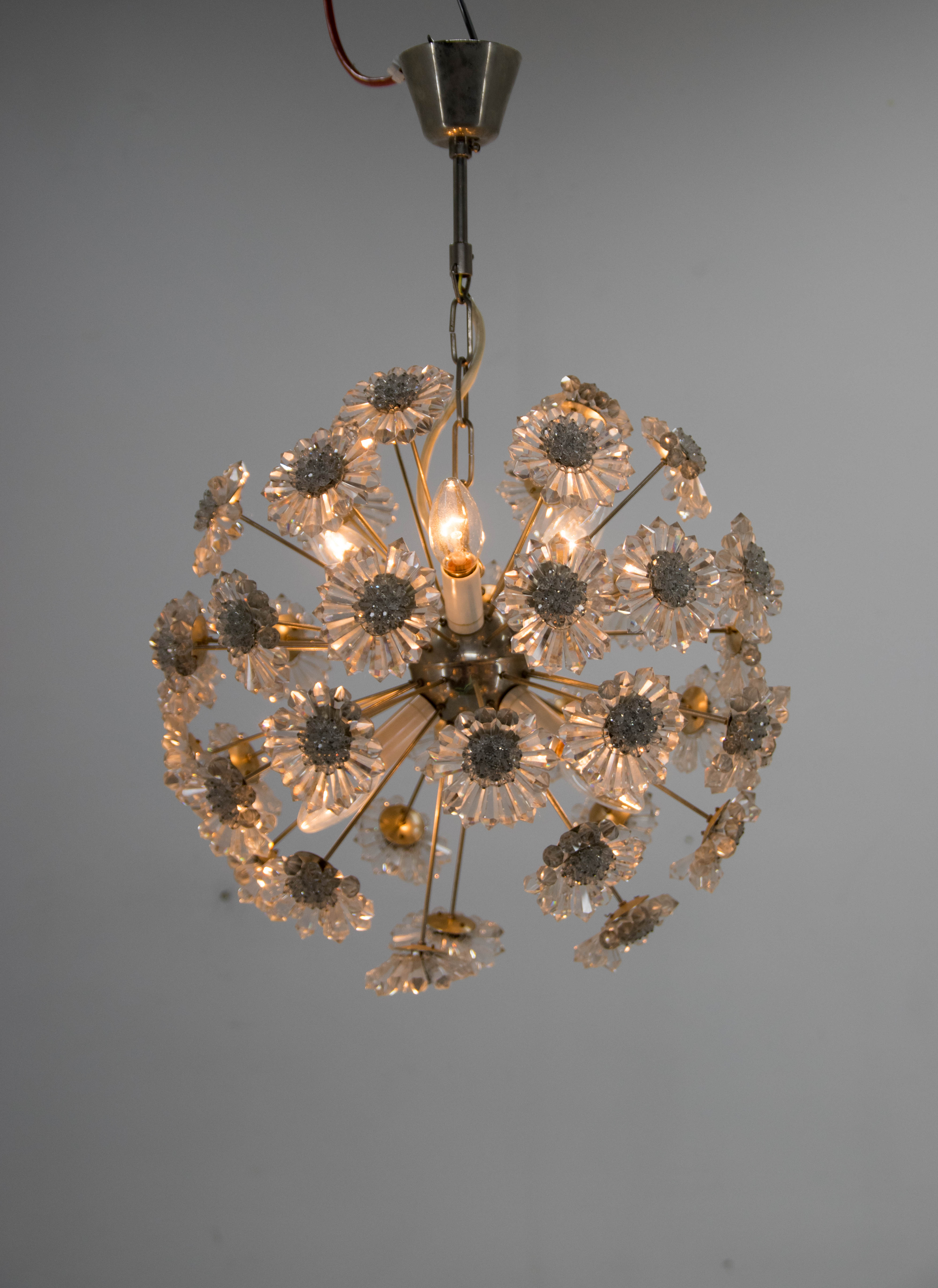 Lustre pissenlit par Preciosa, années 1970