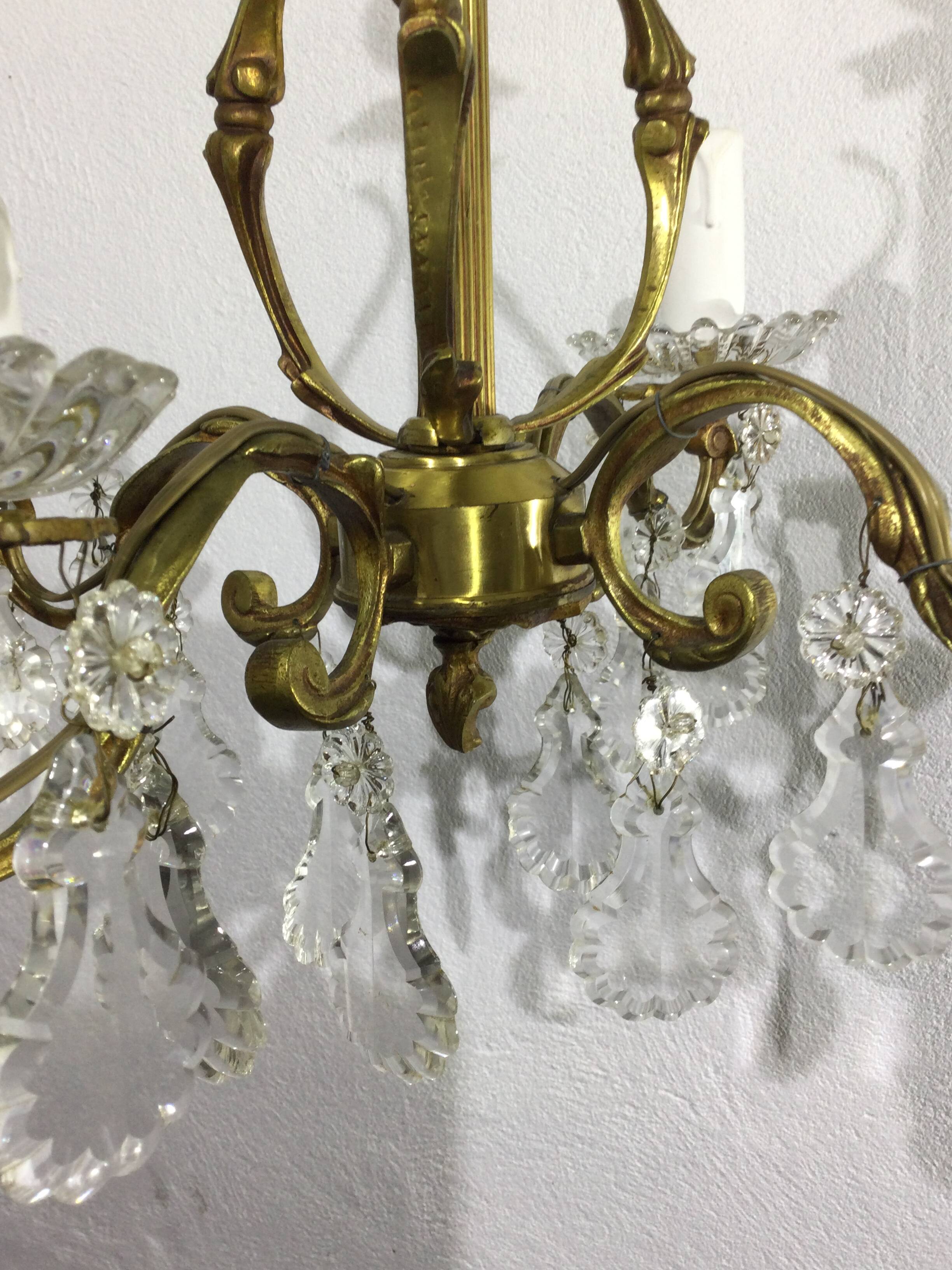 Chandelier With 4 Lights Bronze And Tassels