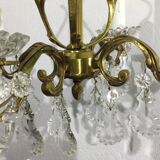 Chandelier With 4 Lights Bronze And Tassels