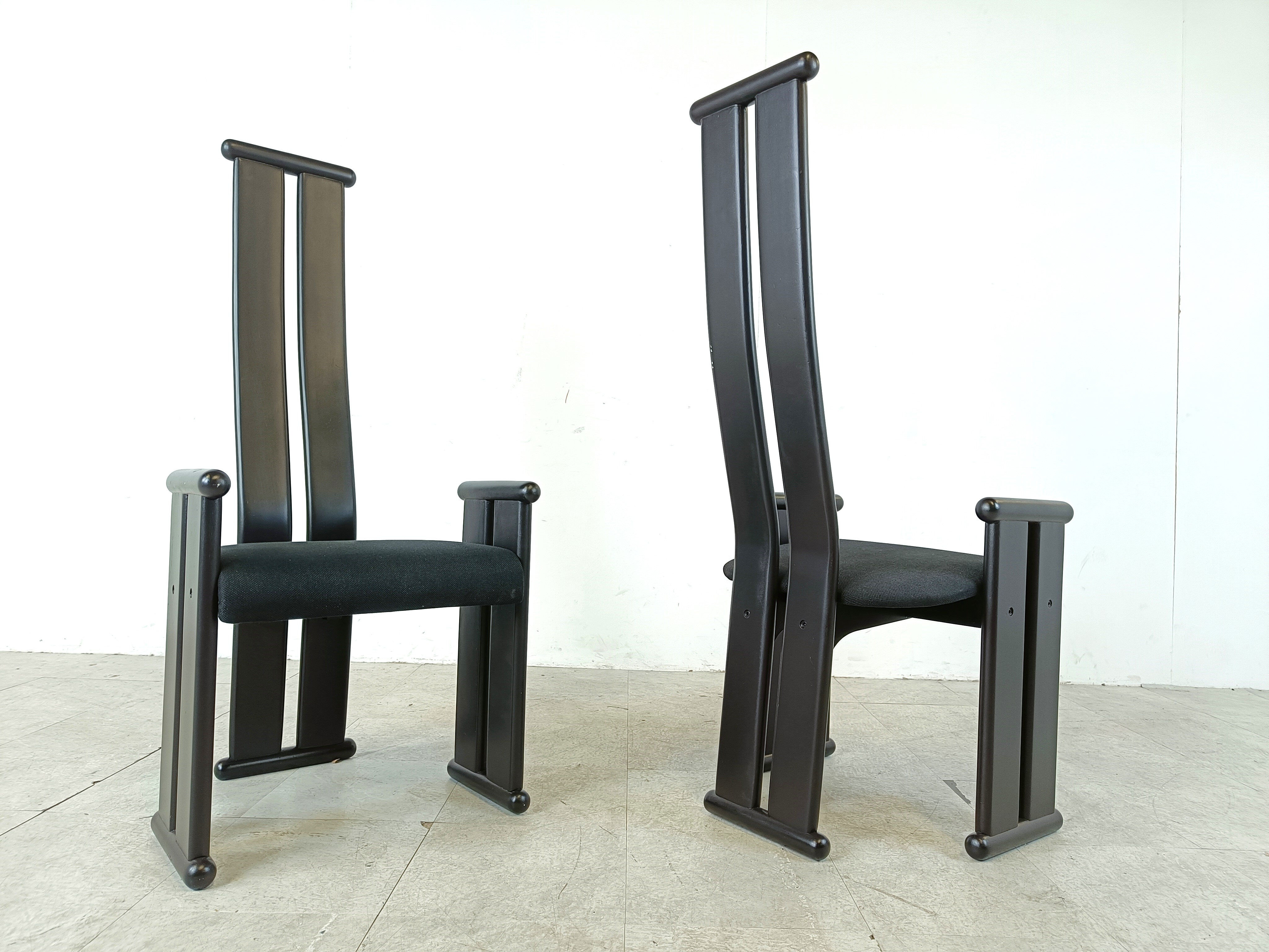 Vintage post modern dining chairs, 1970s