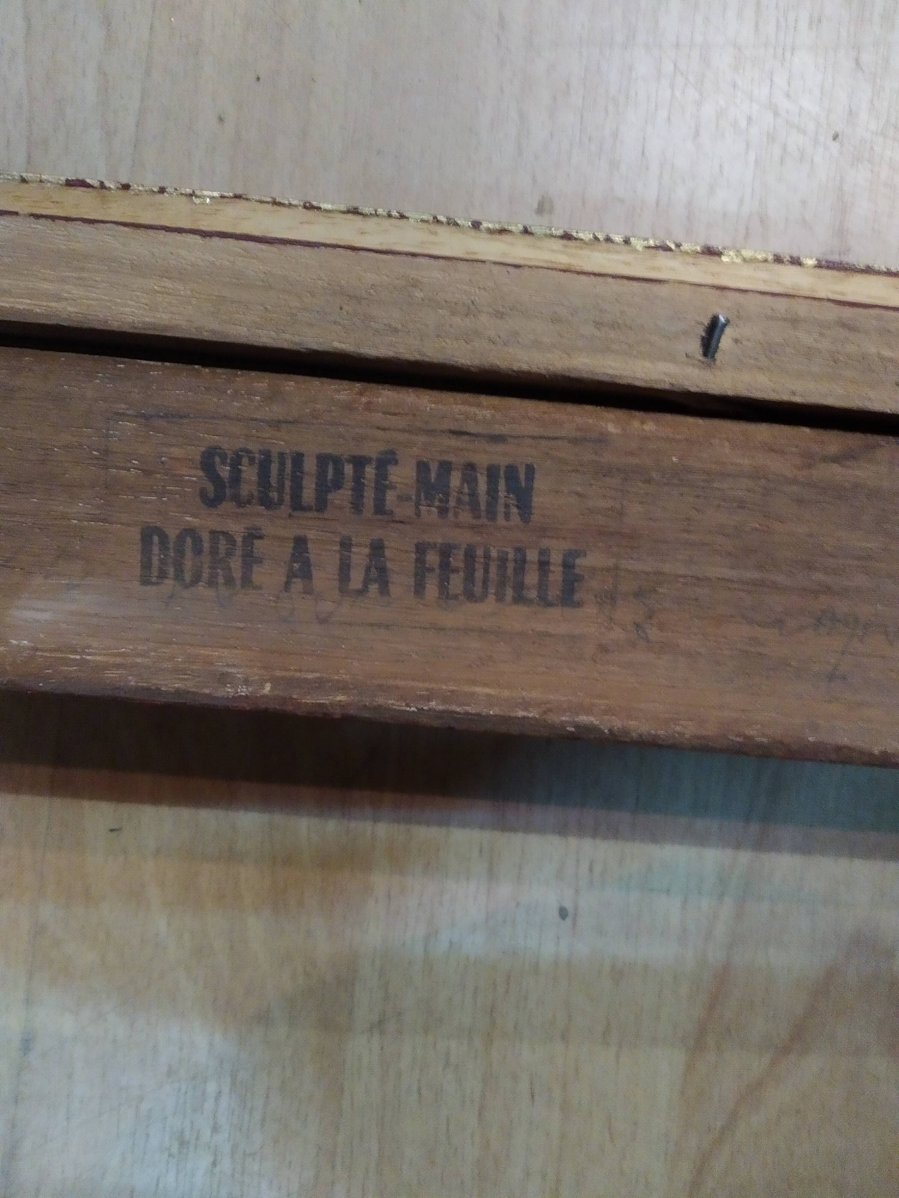 Montparnasse frame carved wood gilded leafing 40 cm x 30 cm