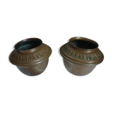 2 cache pots en laiton