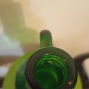 GREEN GLASS CRUCIBLE TYPE DAME JEANNE