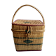 Old rattan suitcase