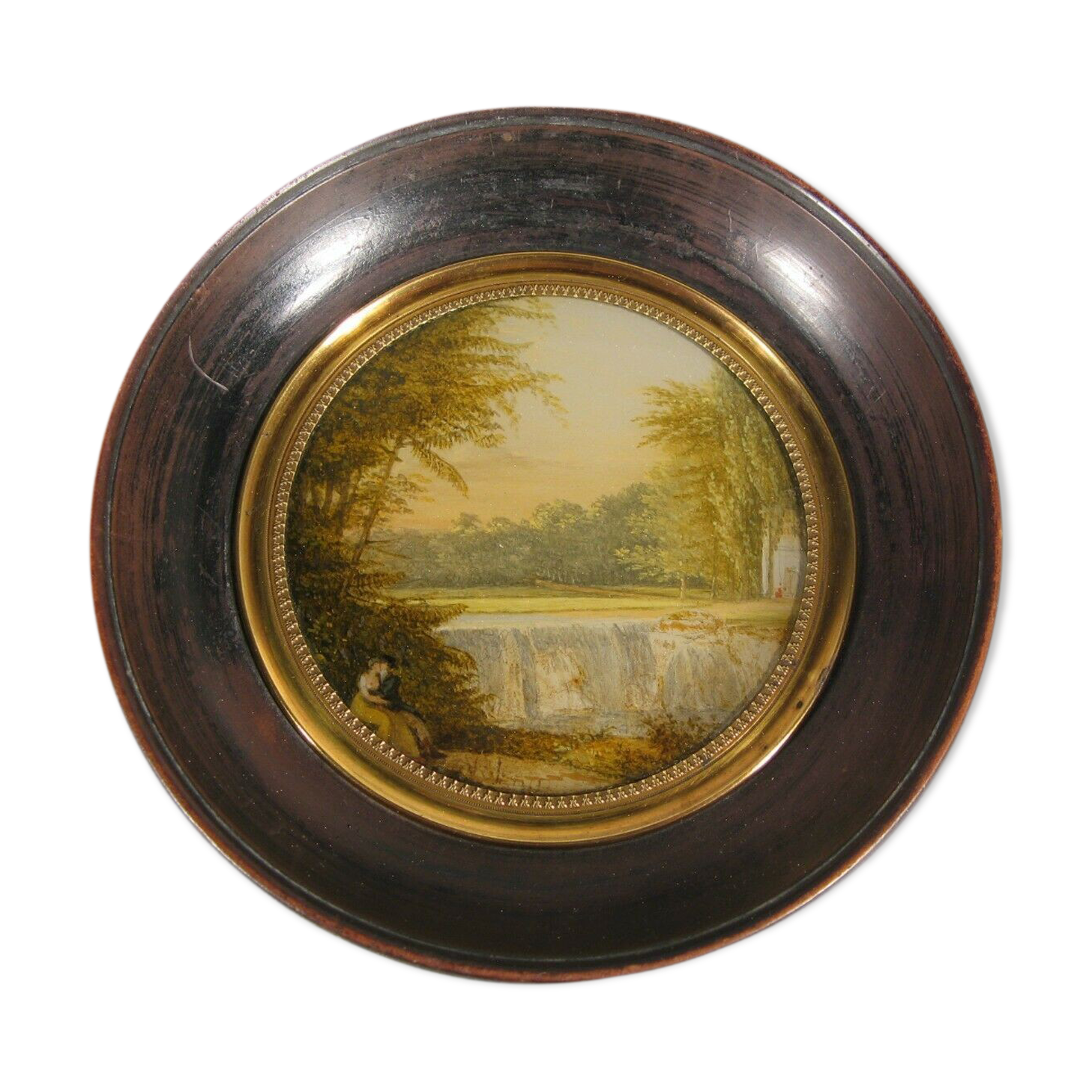 Ancient miniature painted scene