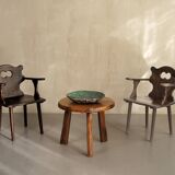 Pair of Savoyard armchairs, France 1950