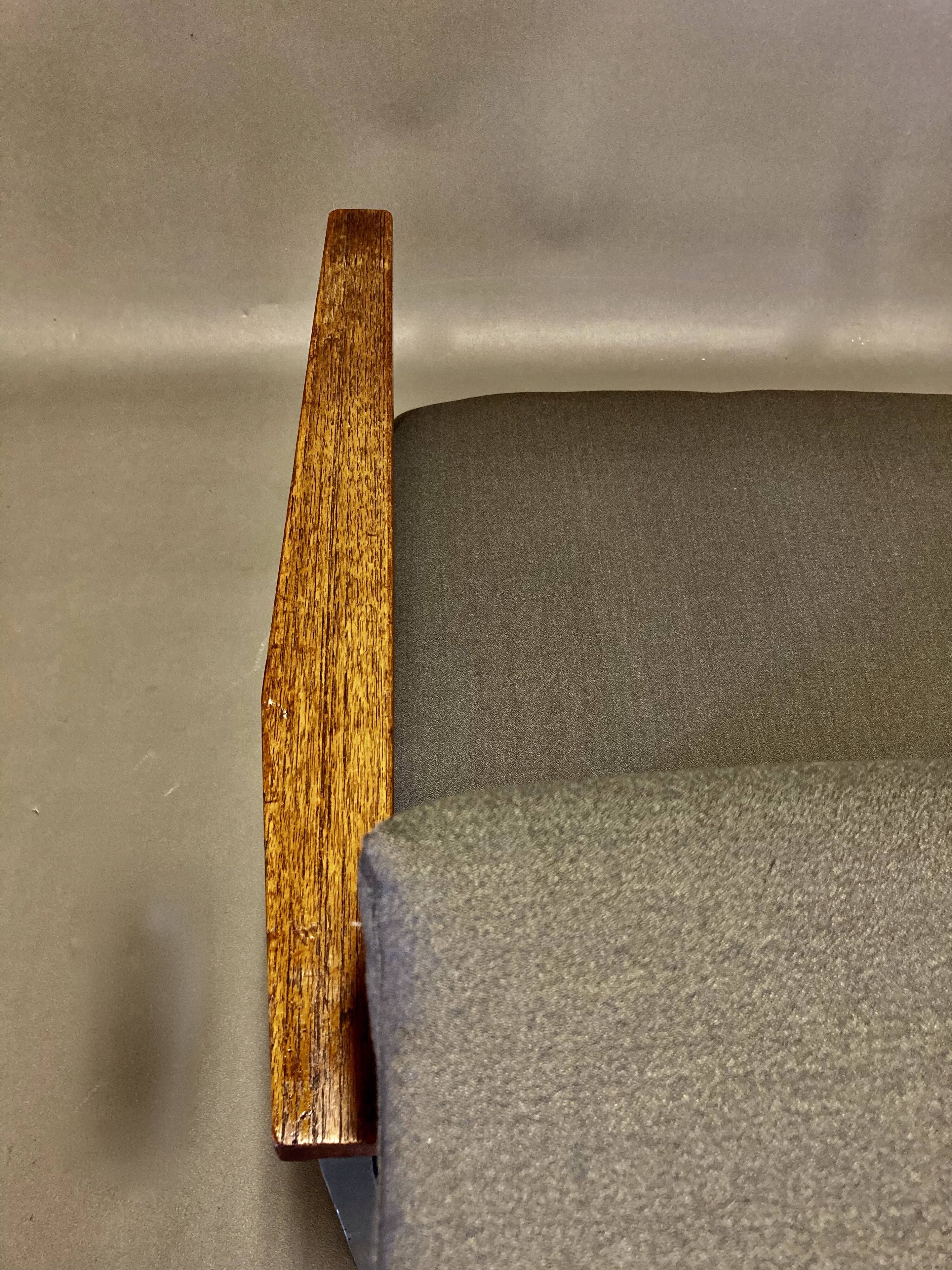 Armchair metal and teak 1950