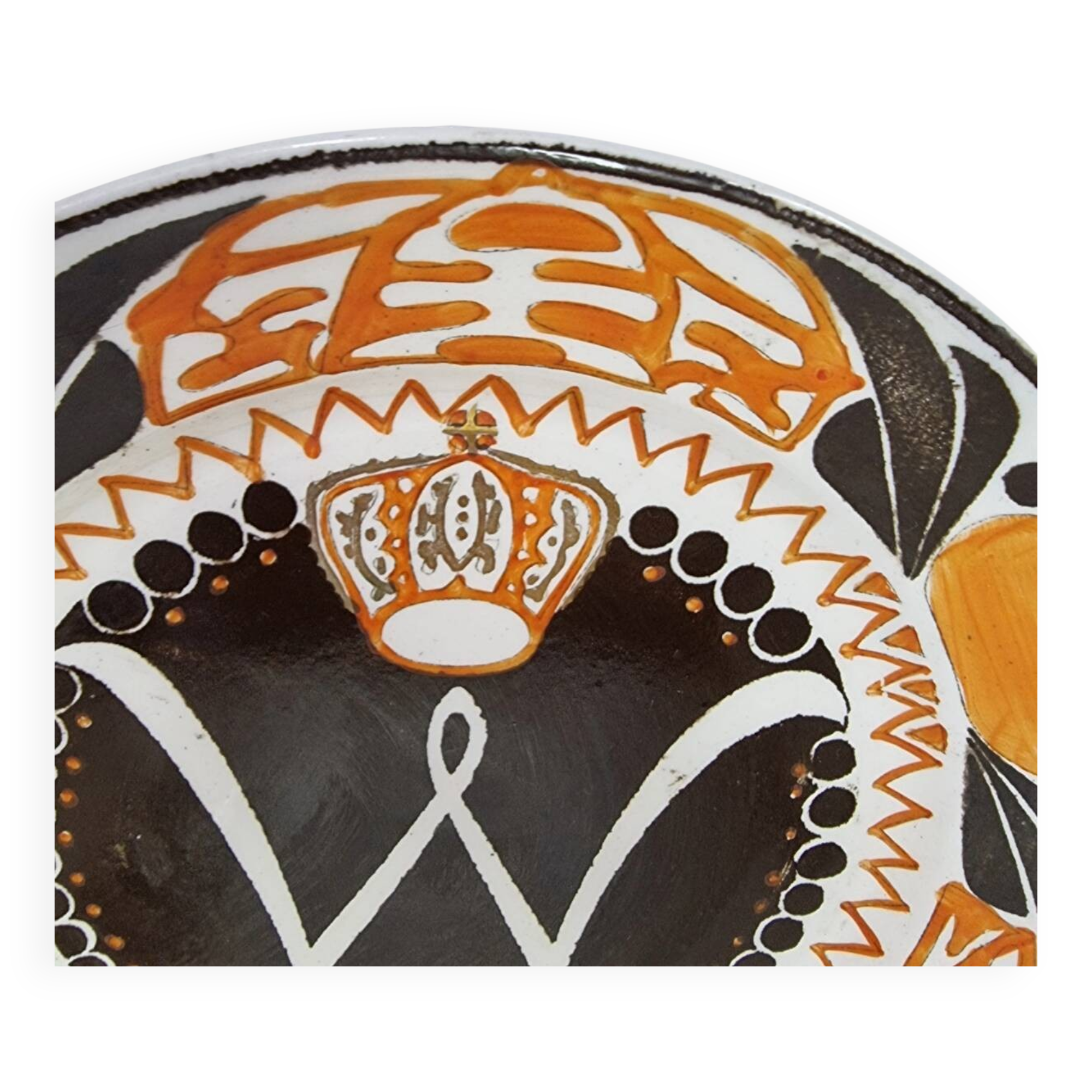 Dutch Inauguration ceramic Plate Of Wilhelmina from 1898