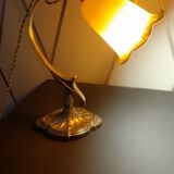 Art deco and bronze lamp
