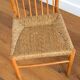 Pair of Dutch chairs wood and vintage straw 1950