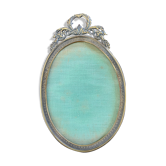 Old oval bronze frame Napoleon III style Louis XVI XIX