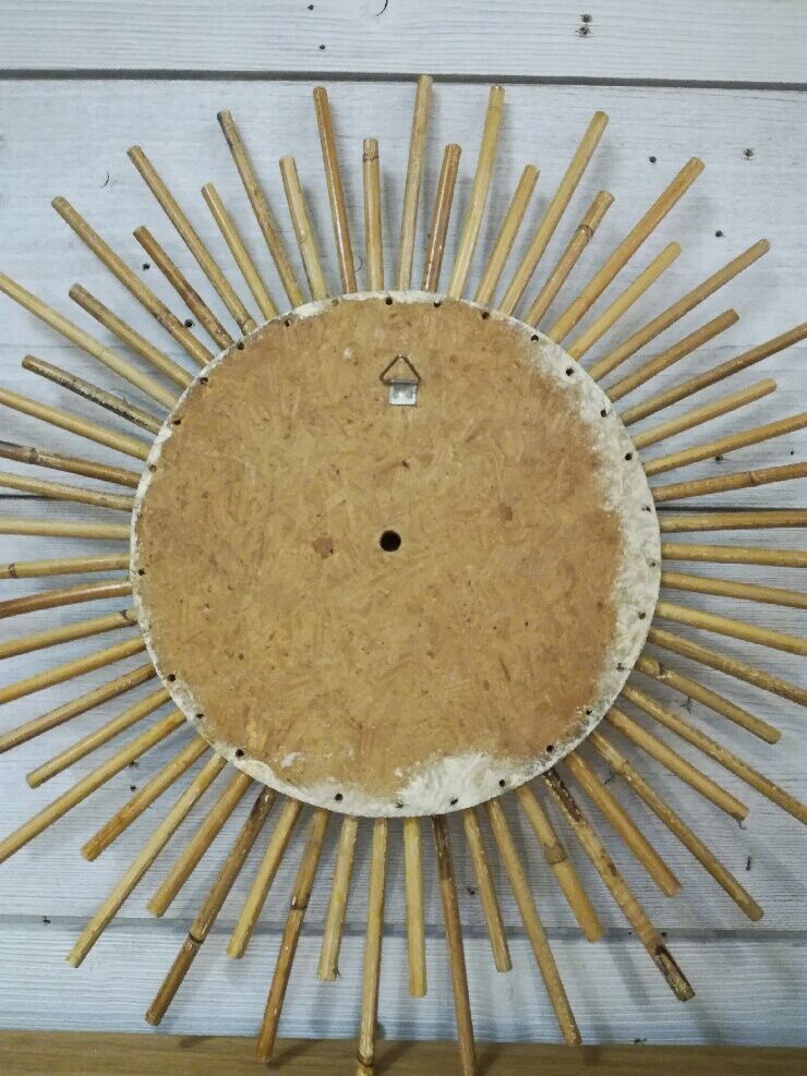 Sun rattan mirror 40x40cm