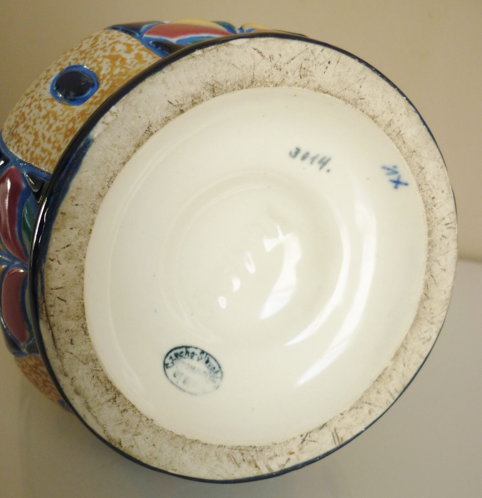 Art Deco ceramic vase, 1920s/1930s, signed Amphora (Czech Republic)