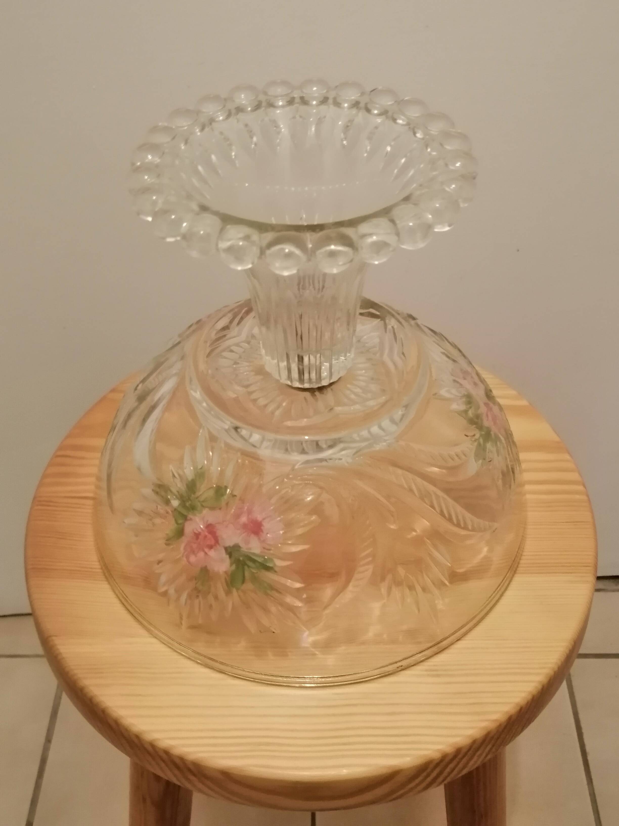 Vintage glass fruit bowl