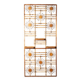 Wood and rattan screen